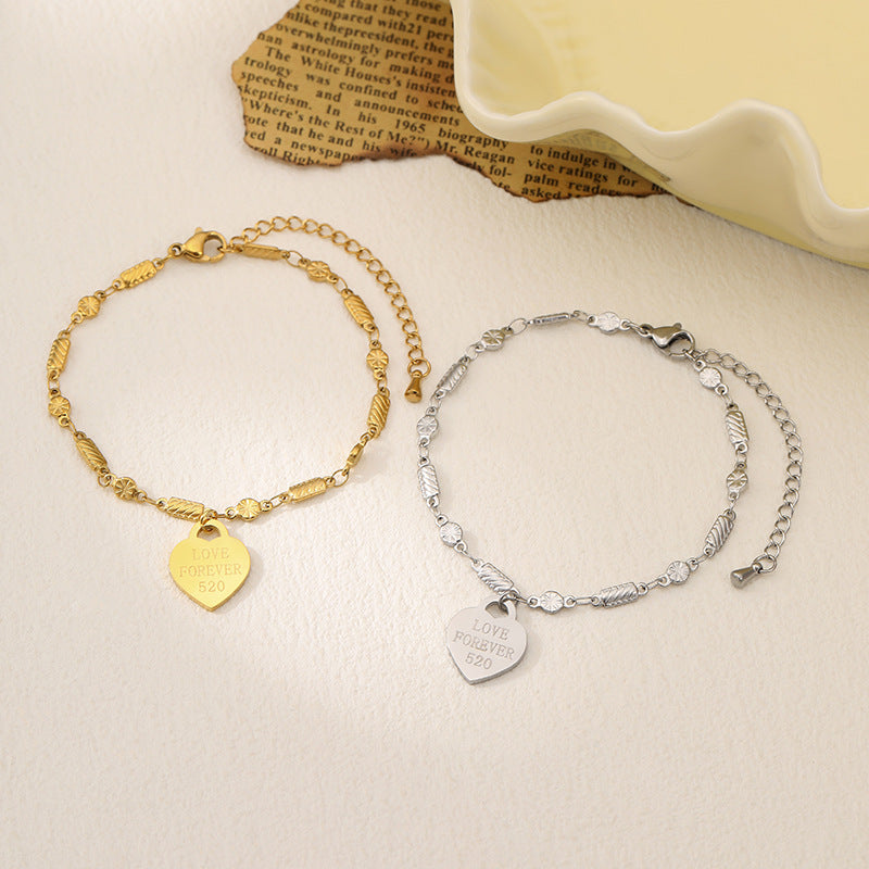 Wholesale Minimalist Love Bracelet Titanium Steel Jewelry Accessory for Everyday Wear Gift