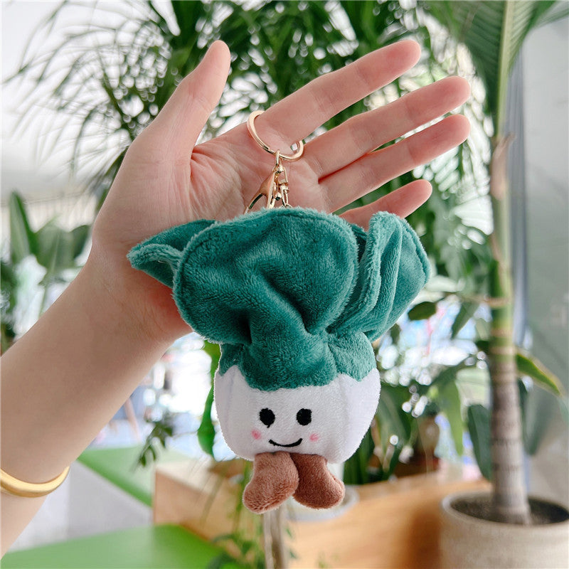 Wholesale Cute Broccoli Vegetable Plush Doll Keychain ACC-KC-Jiaq004