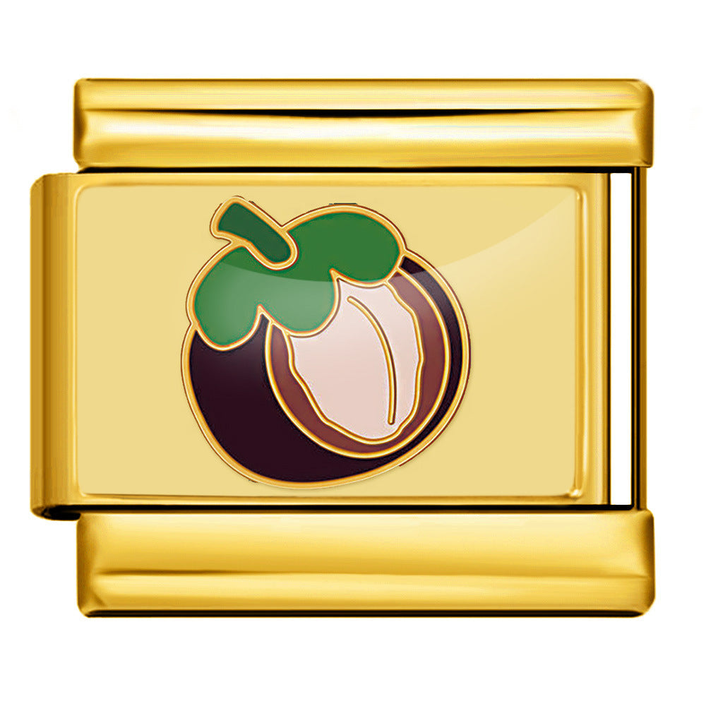 Wholesale  Italian Charm Bracelet 9mm DIY Fruit and Vegetable Series Creative Stainless Steel Composable Bracelet