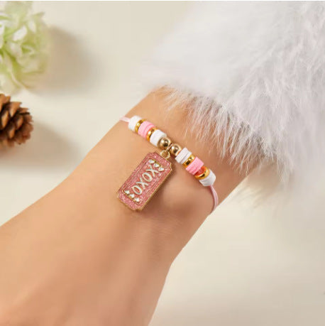 Wholesale Valentine' s Day Xoxo Braided Bracelet