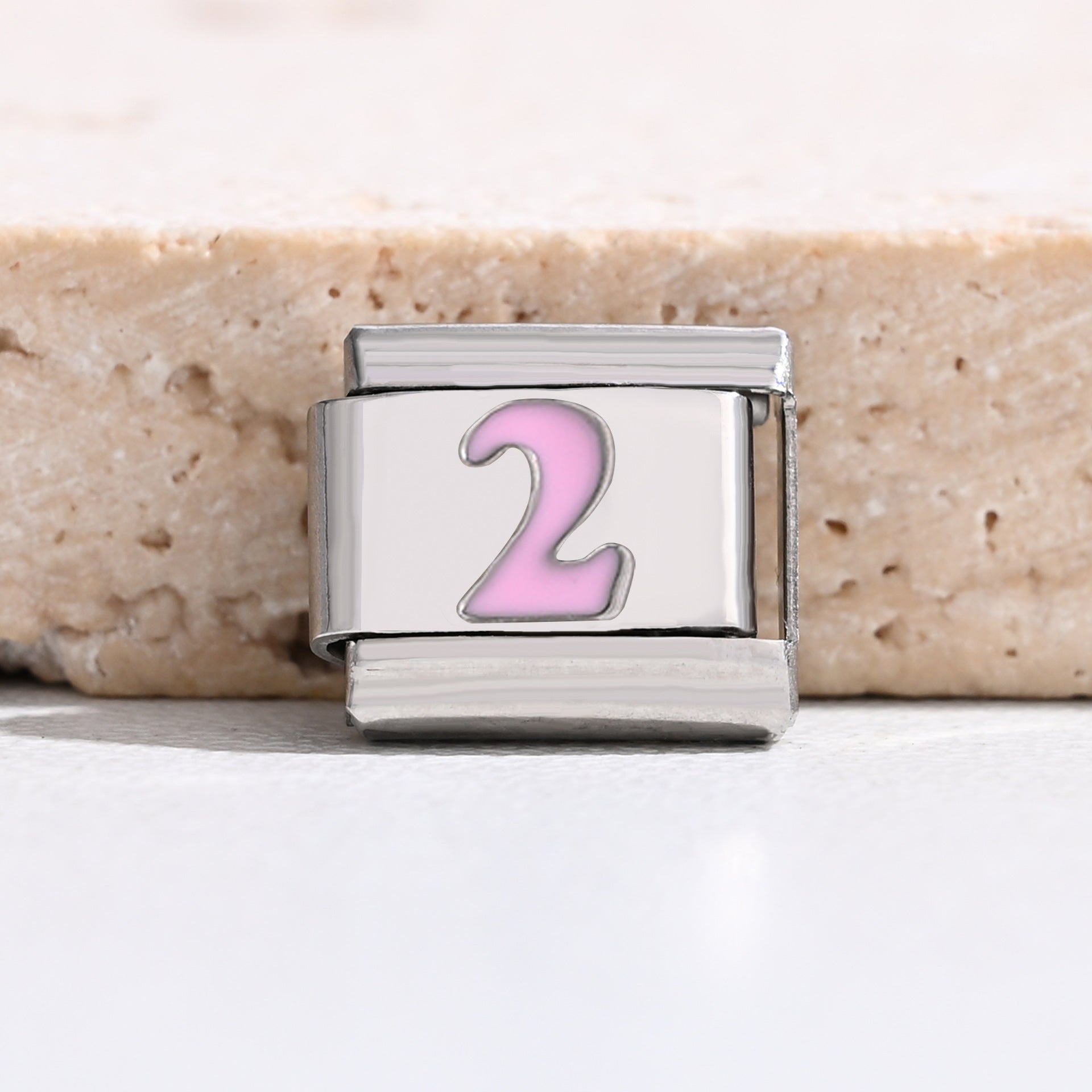 Wholesale DIY Stacking Number Charm Bracelet Set,  Stainless Steel Elastic,  Jewelry Accessory for Gift