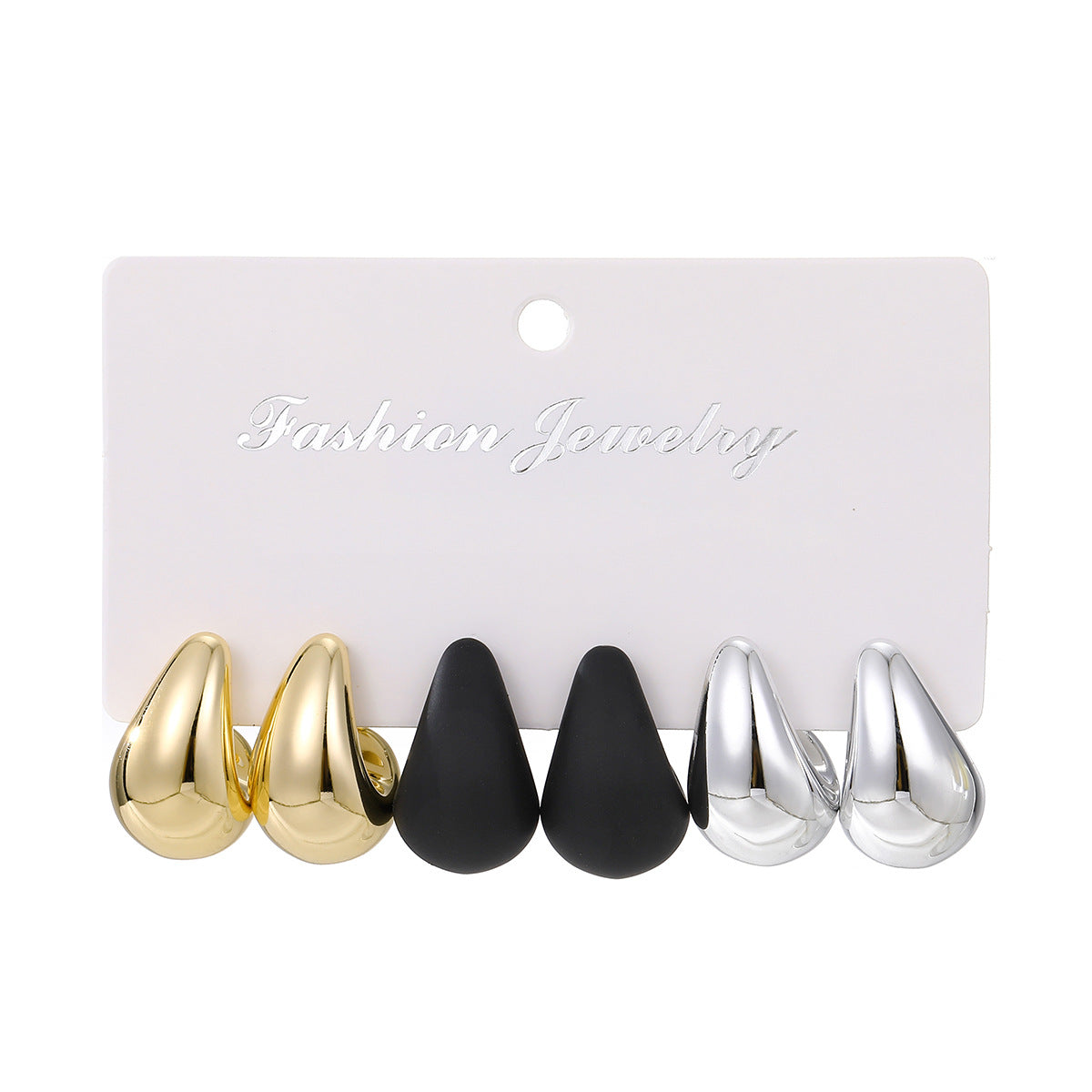 Wholesale Multicolor Earrings suit Personality Exaggerated Water Drops  Earrings