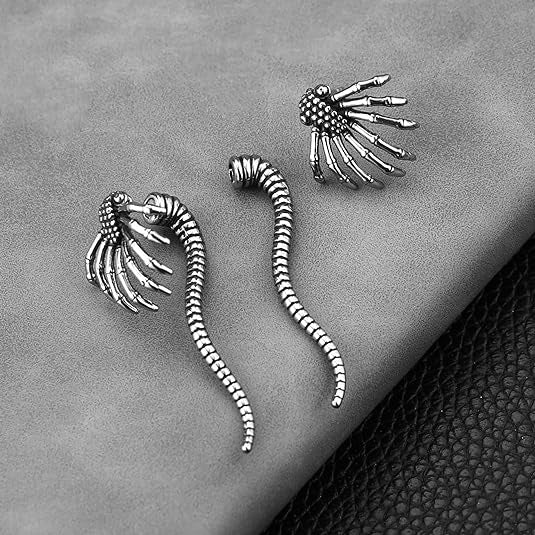 Wholesale Stainless Steel Retro Gothic Punk Alien Insect Earrings