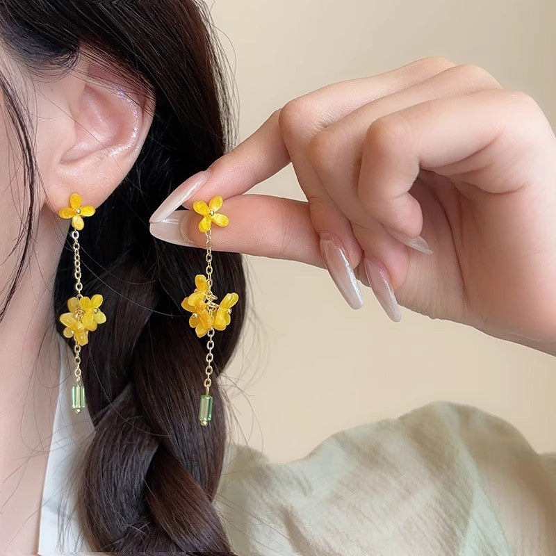 Wholesale  Osmanthus Fringe Pearl Earrings