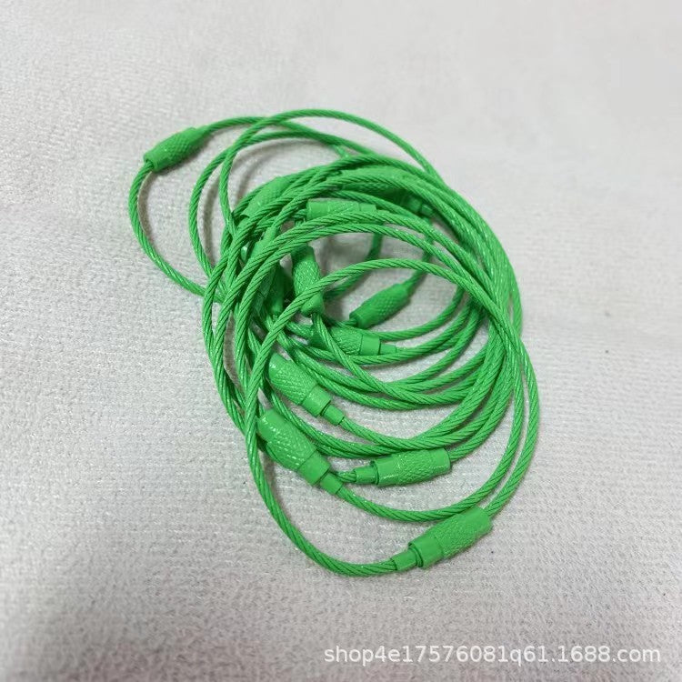 Wholesale 10pcs Color Paint Wire Ring DIY Keychain Accessories Bulk Keychains ACC-KC-HeYuan001