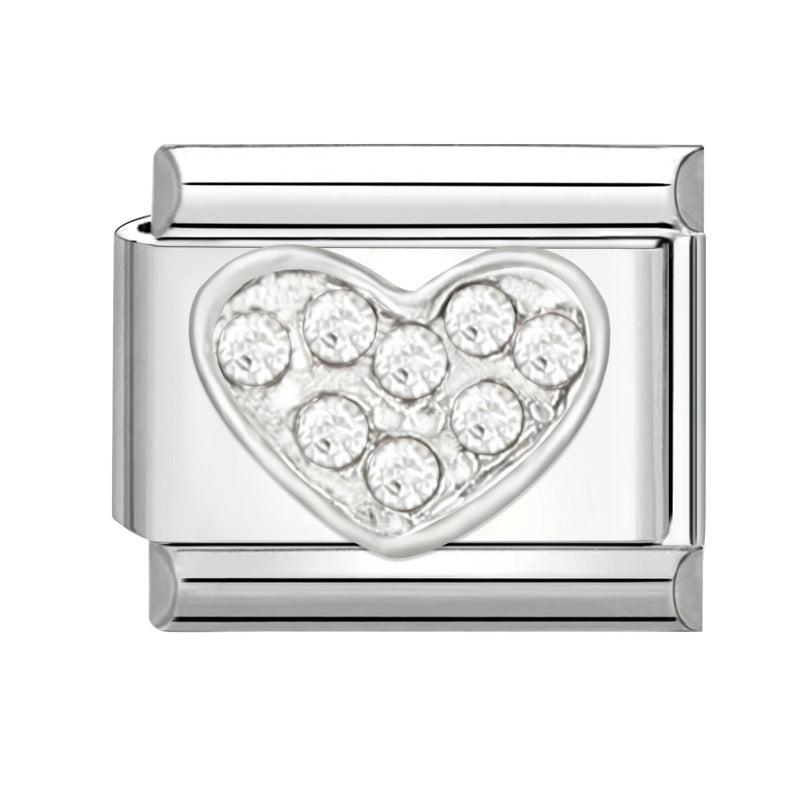 Wholesale Italian modular bracelet 9mm DIY splicing detachable simple pattern stainless steel combinable bracelet