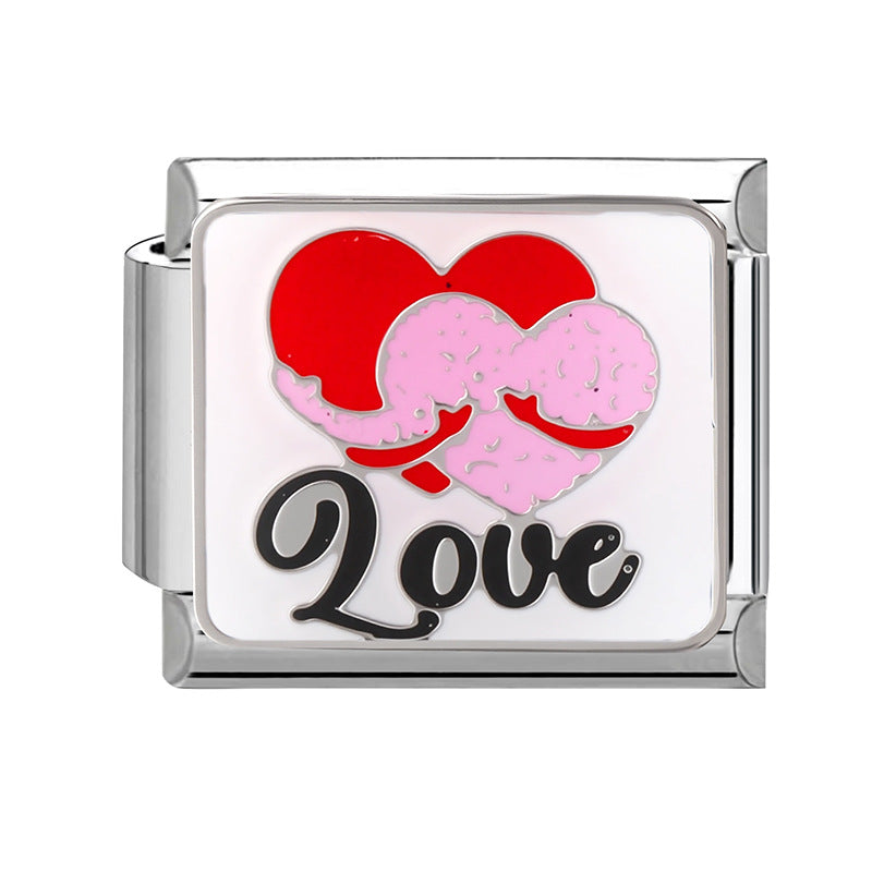 Wholesale 9mm Italian Charm Starter Bracelets DIY Butterfly Heart Stainless Steel Composable Bracelet