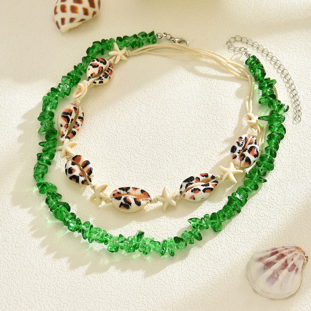 Wholesale Shell Starfish Gravel Necklace