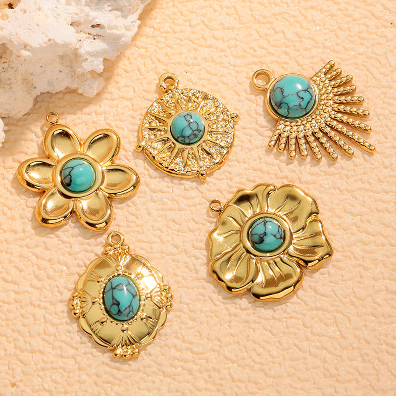 Wholesale Bohemian Natural Stone Necklace Pendant