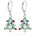 Wholesale Color Christmas Tree Diamond Earrings Necklace Bracelet suit