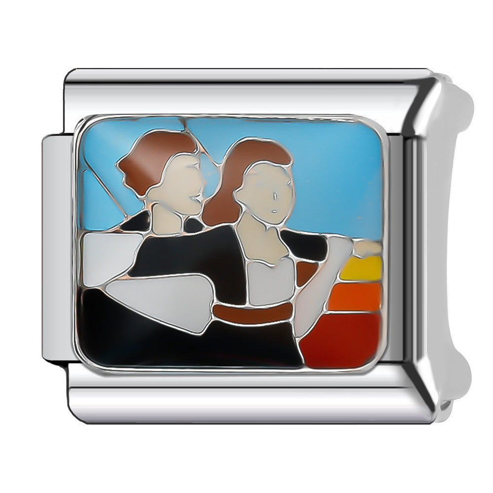 Wholesale Italian Charm Bracelet 9mm DIY 9MM Single  Creative Stainless Steel Composable Bracelet