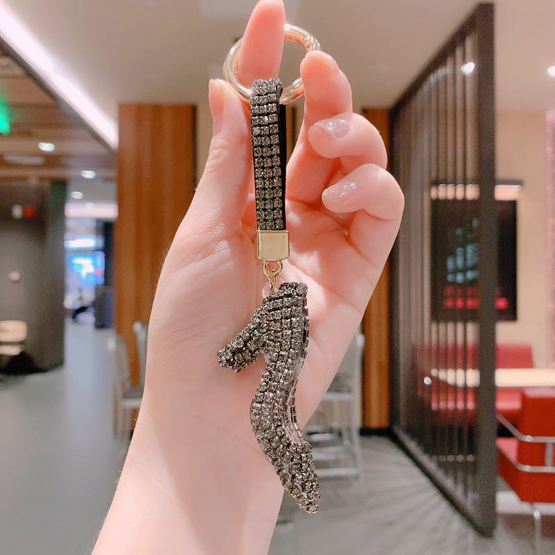Wholesale Crystal High Heels Alloy Keychain Lanyard Keychain ACC-KC-ShuoT022
