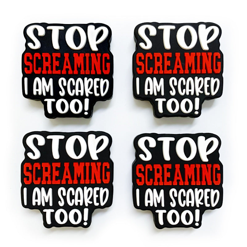 Wholesale 10pcs Silicone Cartoon English Letter Focal Beads ACC-BDS-WDX117