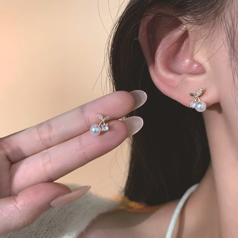 Wholesale Simple Small Cherry Earrings ACC-ES-Hank012