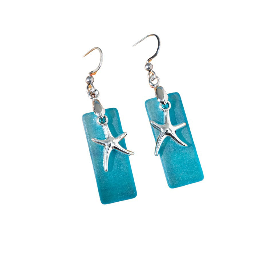 Wholesale Ocean Vacation Style Beach Sea Glass Earrings
