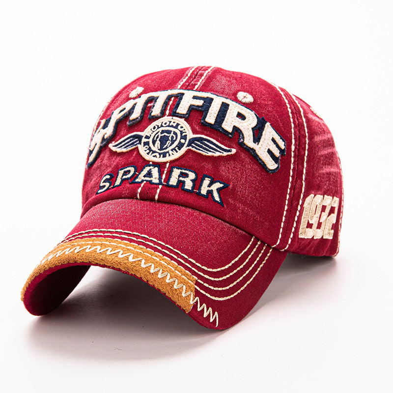 Wholesale Washed patch letter embroidered baseball cap