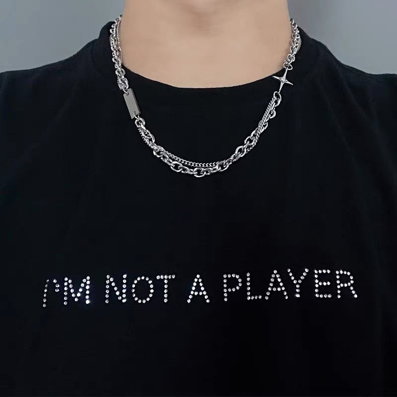 Wholesale Cross Zircon Colorfast Titanium Steel Necklace ACC-NE-NS001