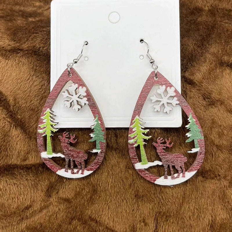 Wholesale Christmas Creative Cute Cartoon Santa Claus Earrings ACC-ES-KangD001