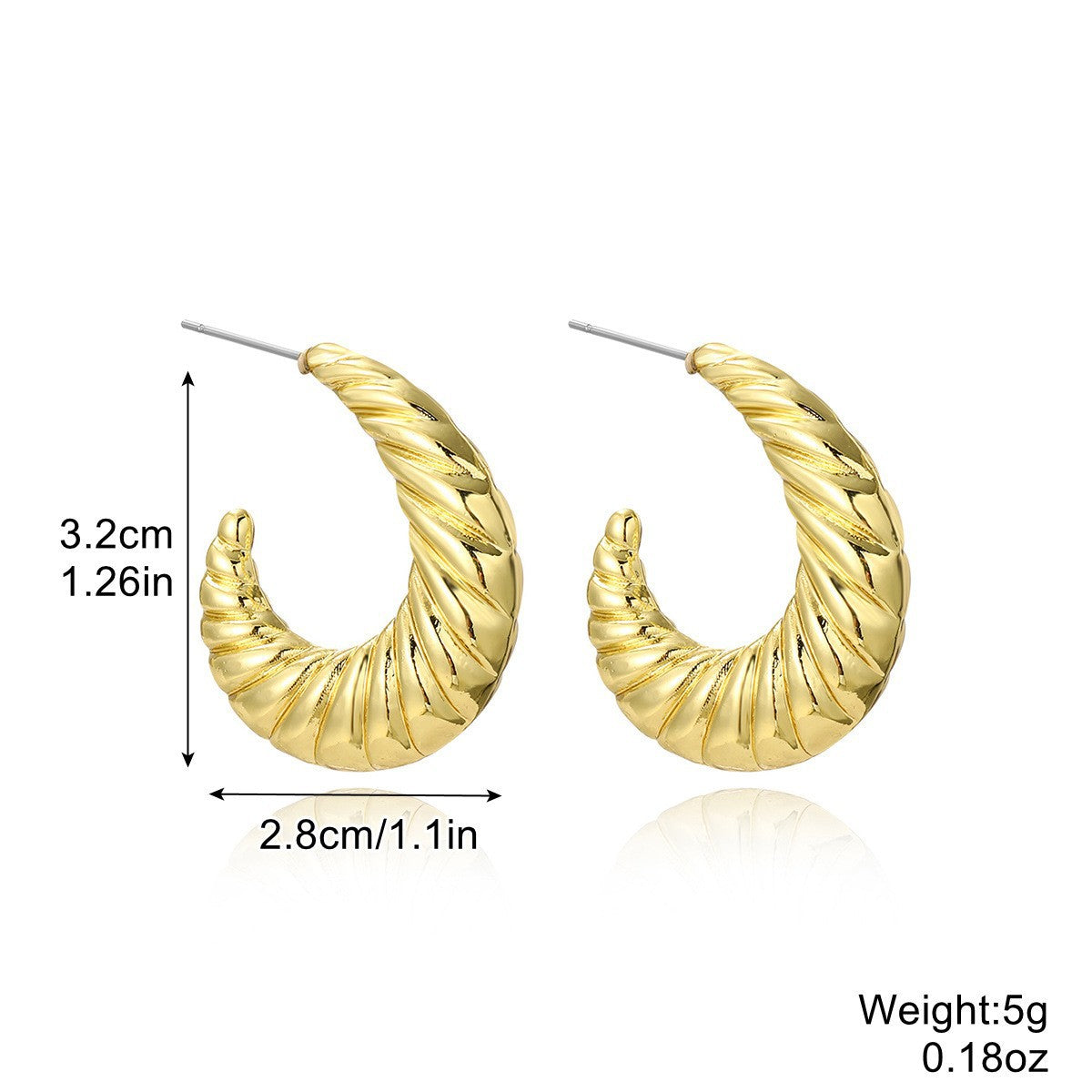 Wholesale simple glossy versatile earrings