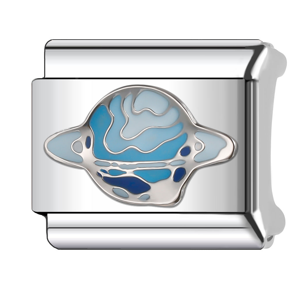 Wholesale Italian Charm Bracelet 9mm DIY Splicing Sun and Star Series Stainless Steel Composable Bracelet