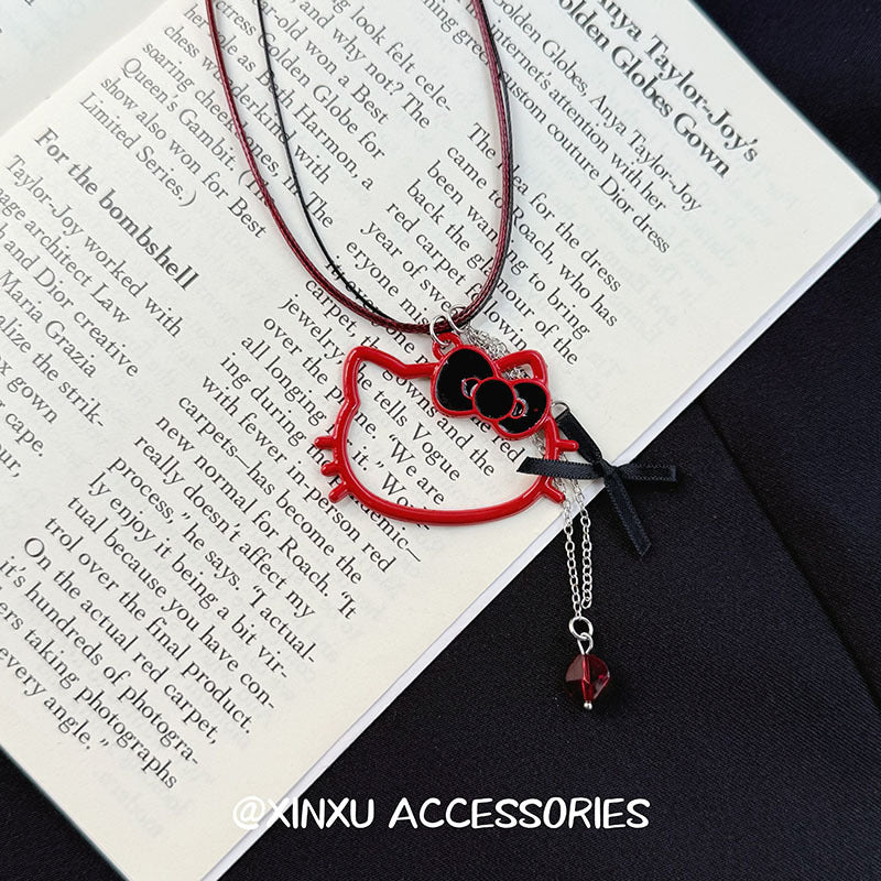 Wholesale Korean Style Heart Polka Dot Pendant Necklace Gift Jewelry Accessory