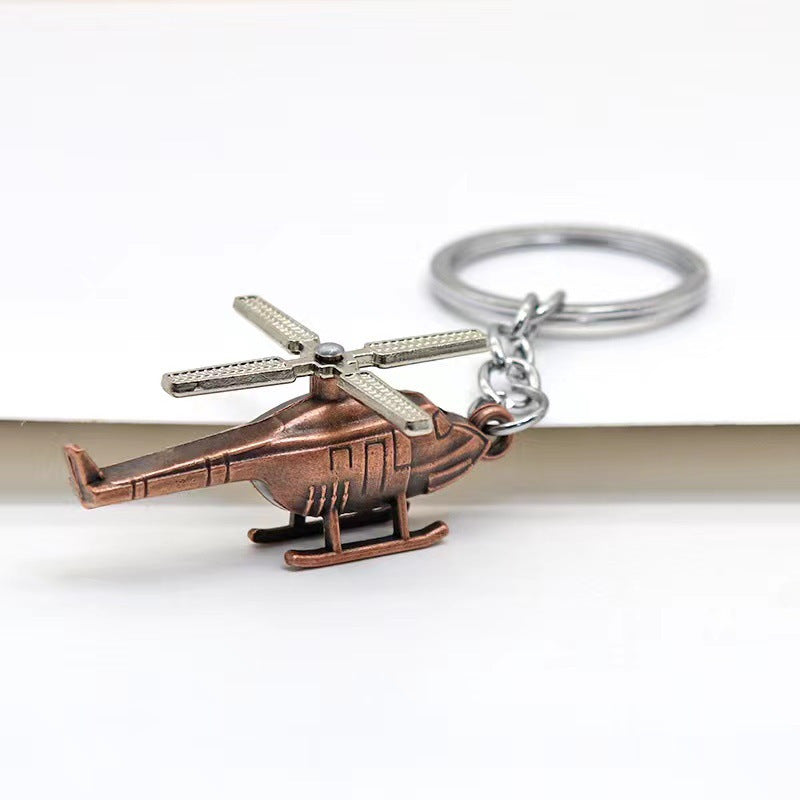 Wholesale Vintage Creative 3D Helicopter Car Keychain