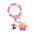 Wholesale  Silicone Beads Bracelet Keychain Cartoon Acrylic Wristlet Keychain