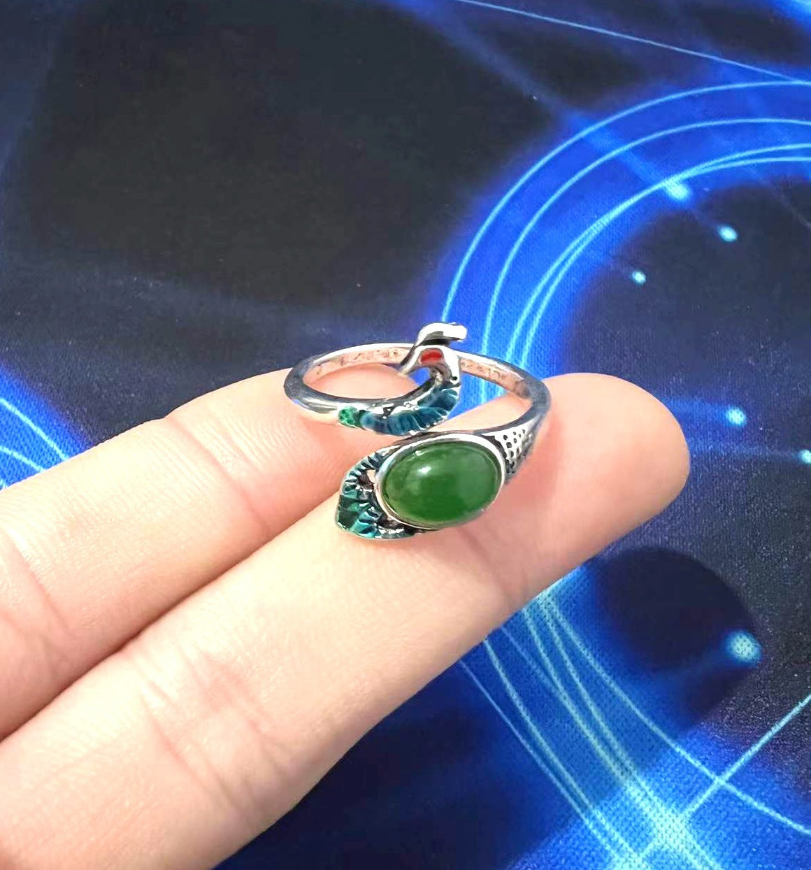 Wholesale 3D Silver Peacock Ring ACC-RS-YuMei013