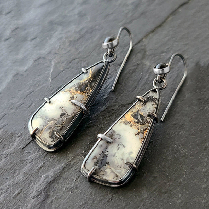 Wholesale Retro Geometric Enamel Distinctive Earrings