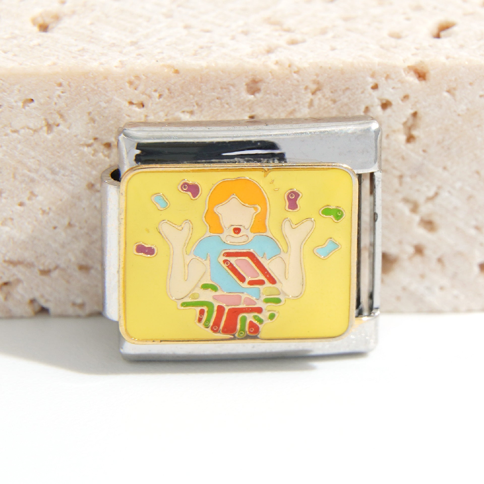 Wholesale Italian Charm Bracelet 9mm DIY Splicing Creative Pattern Stainless Steel Composable Bracelet