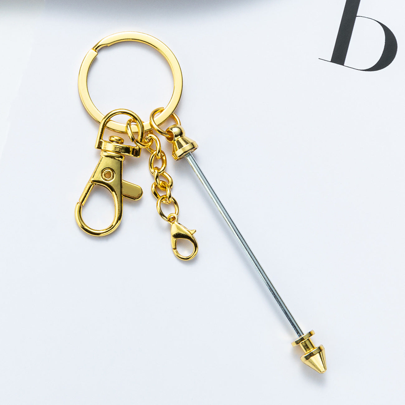 Wholesale Multicolor Metal DIY Beaded Keychains ACC-KC-HuaH013