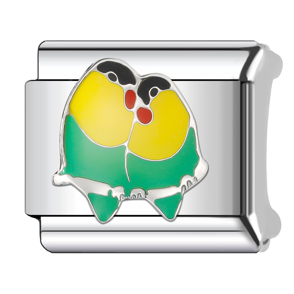 Wholesale Italian Charm Bracelet 9mm DIY Splicing Animal Style Stainless Steel Composable Bracelet