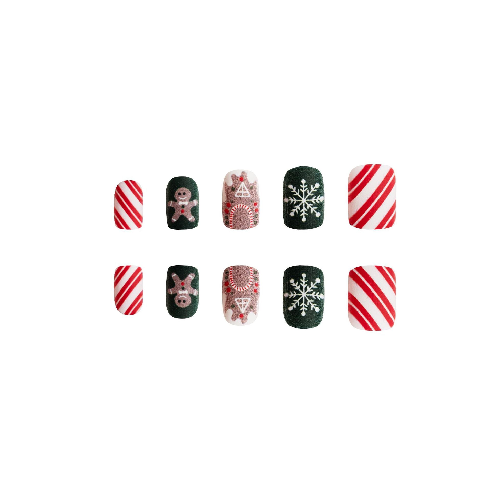 Wholesale 24 Pieces/box Christmas Press-on Nails Kits Nail Stickers ACC-NS-GuaiXL106