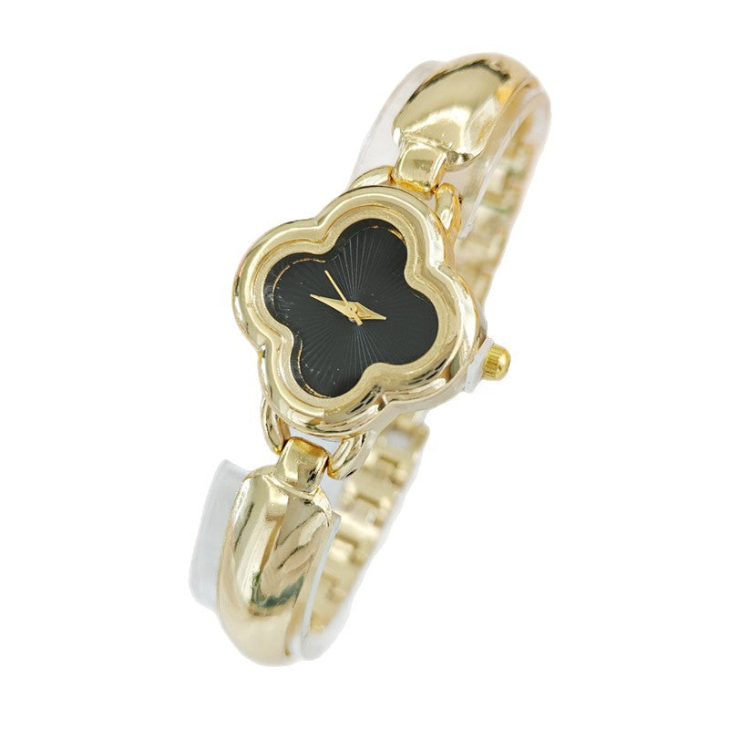 Wholesale Stylish Four Leaf Clover Women S Quartz Bracelet Watch Gift For Boutique Resale