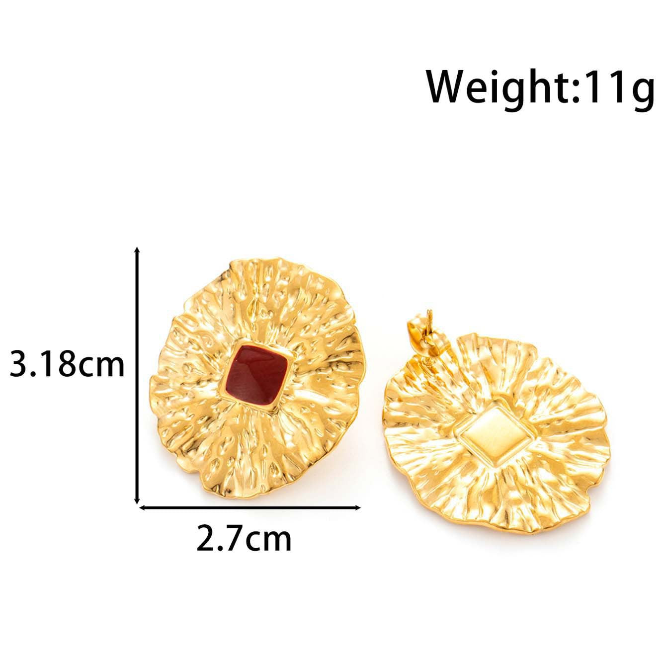 Wholesale Titanium Steel  Geometric Oil Dropping Light Luxury Retro  Earrings