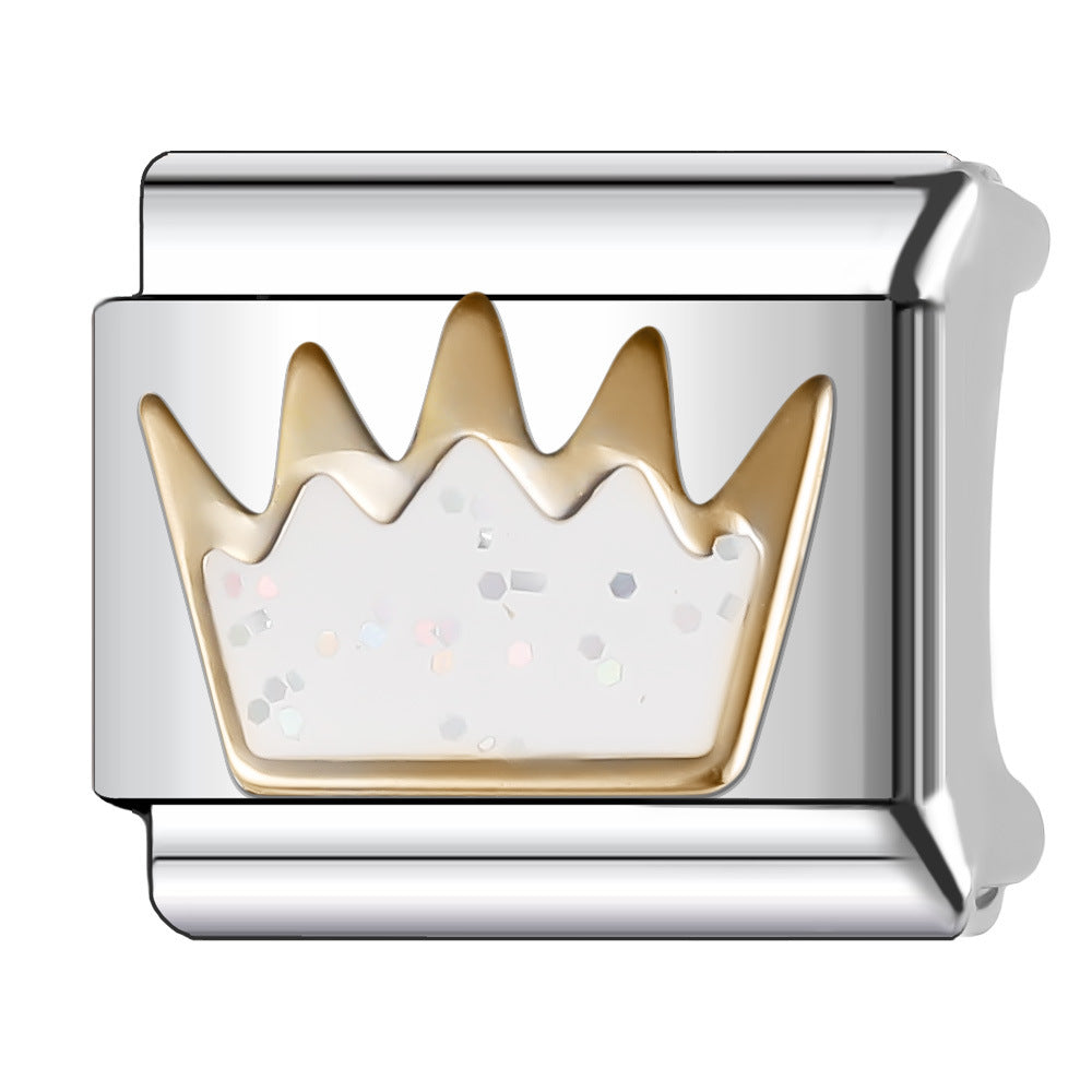 Wholesale Italian Charm Bracelet 9mm DIY Splicing Princess Couple Series Stainless Steel Composable Bracelet