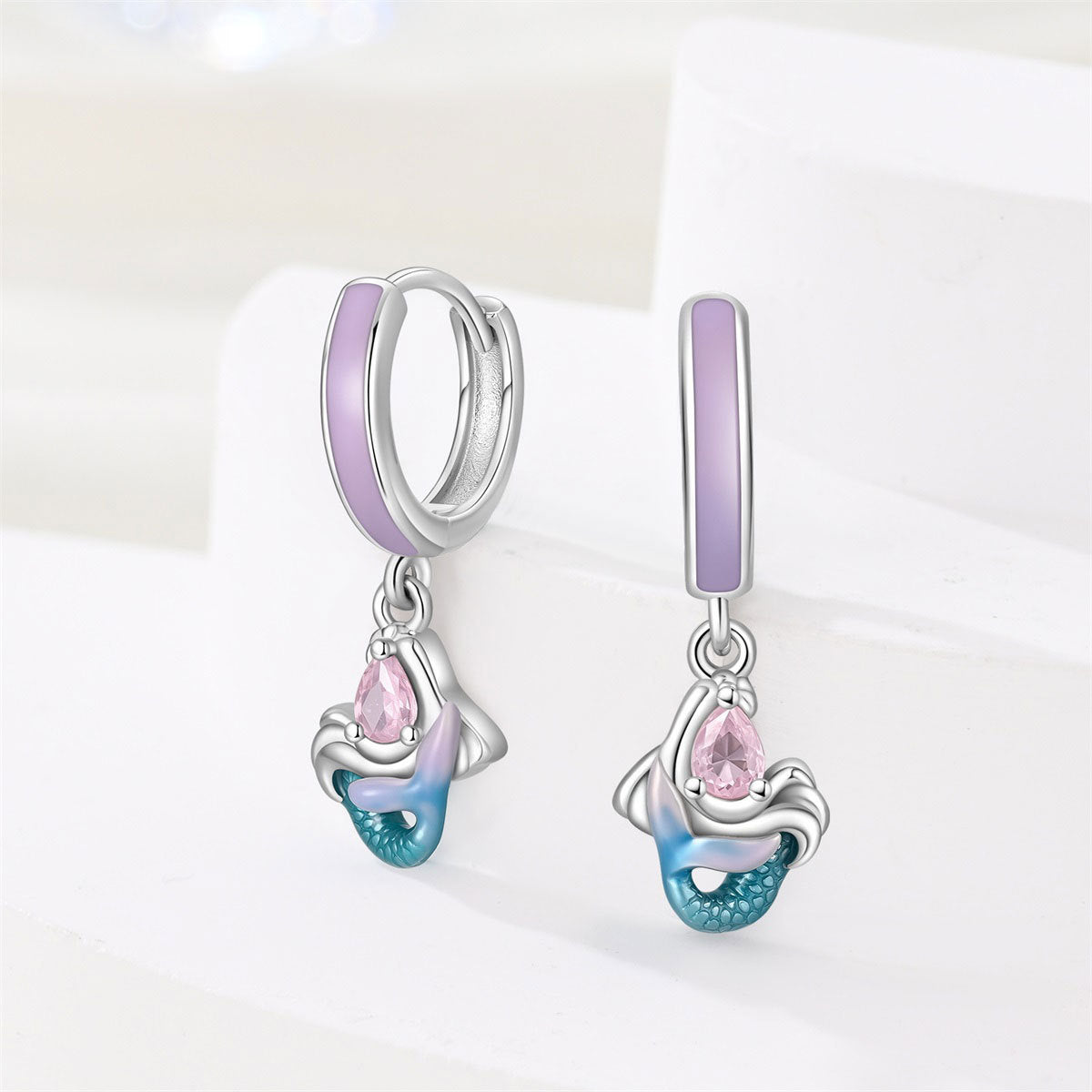 Wholesale Silver-plated sea turtle shell earrings