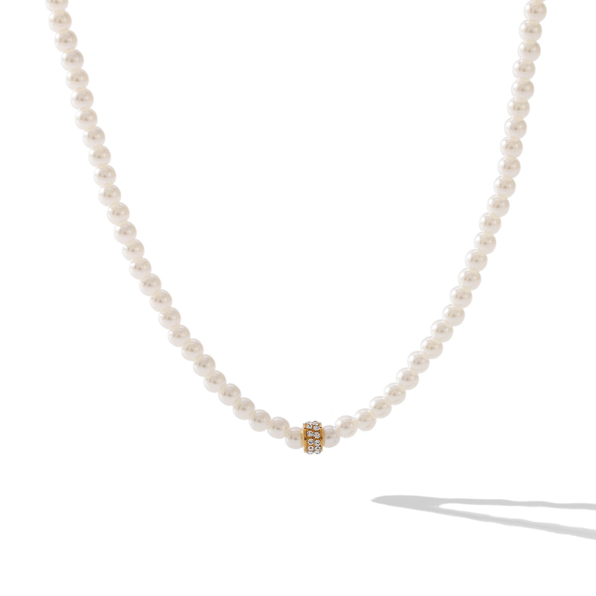 Wholesale  Pearl Necklace Color-free Light Luxury All-match Diamond Collarbone Chain Necklace