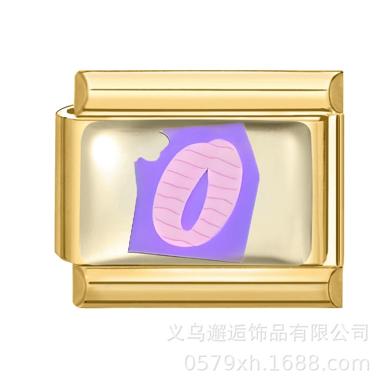 Wholesale 9mm Italian Charm Starter Bracelets DIY Letter Series Stainless Steel Composable Bracelet