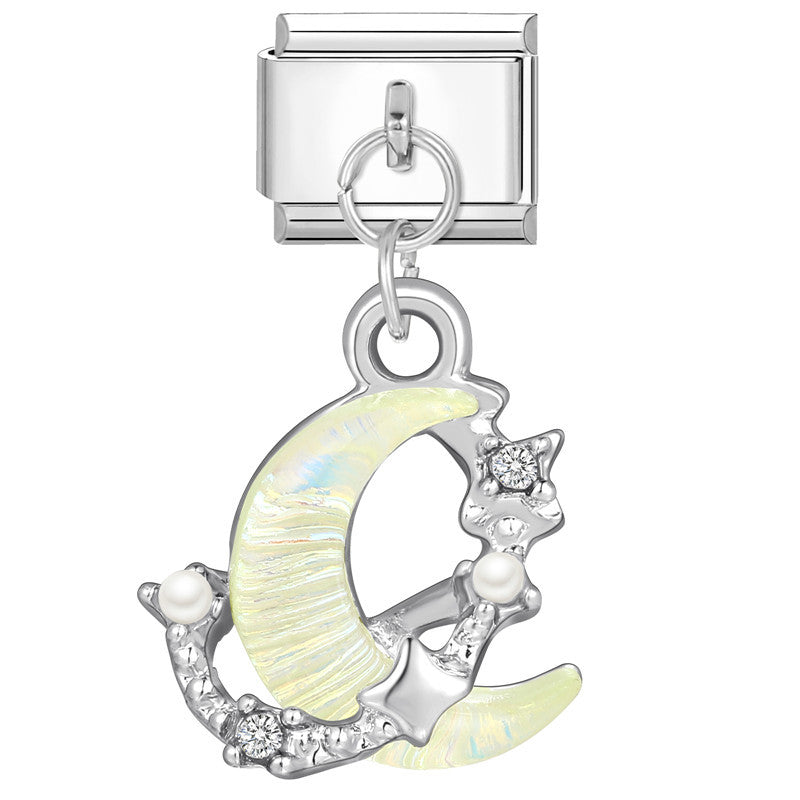 Wholesale 9mm Italian Charm Starter Bracelets DIY square Single Section Creative Stainless Steel Composable Bracelet