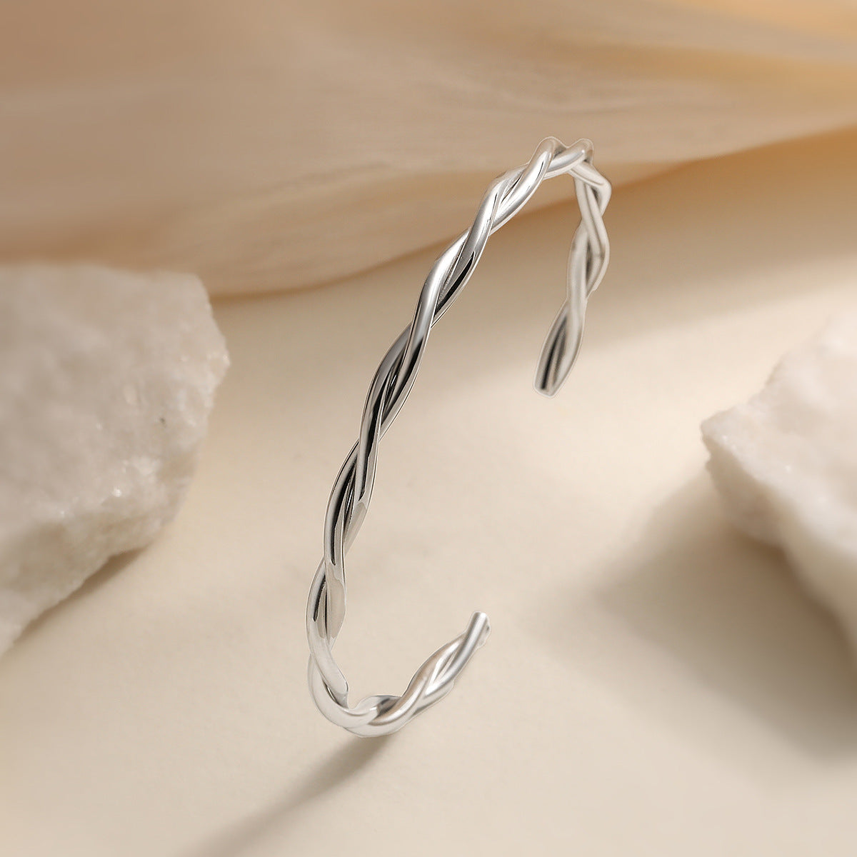 Wholesale 18K Gold Plated Stainless Steel C Shape Bracelet