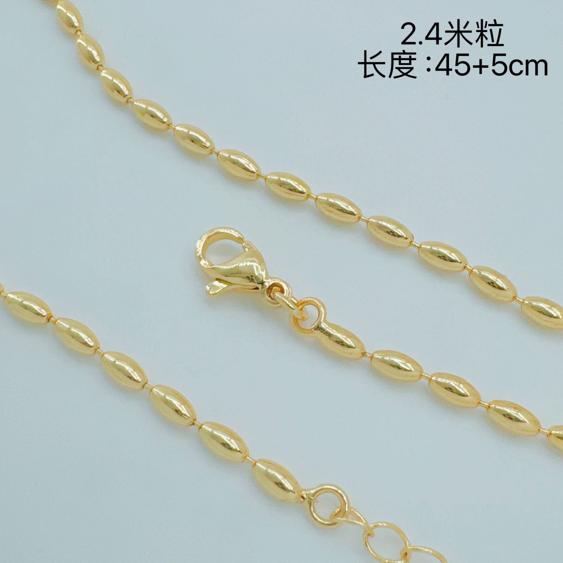 Wholesale Retro Gold Plated Copper Twist Necklace Chain for Layering Jewelry Accessory