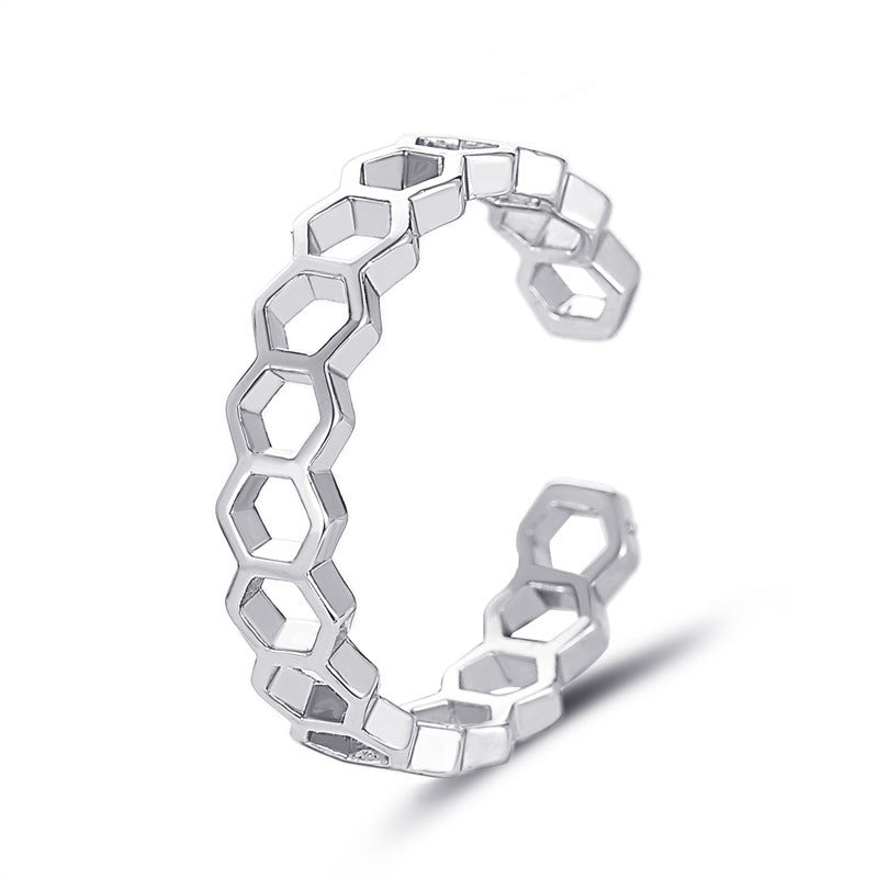 Wholesale  rose gold open  geometric index finger ring