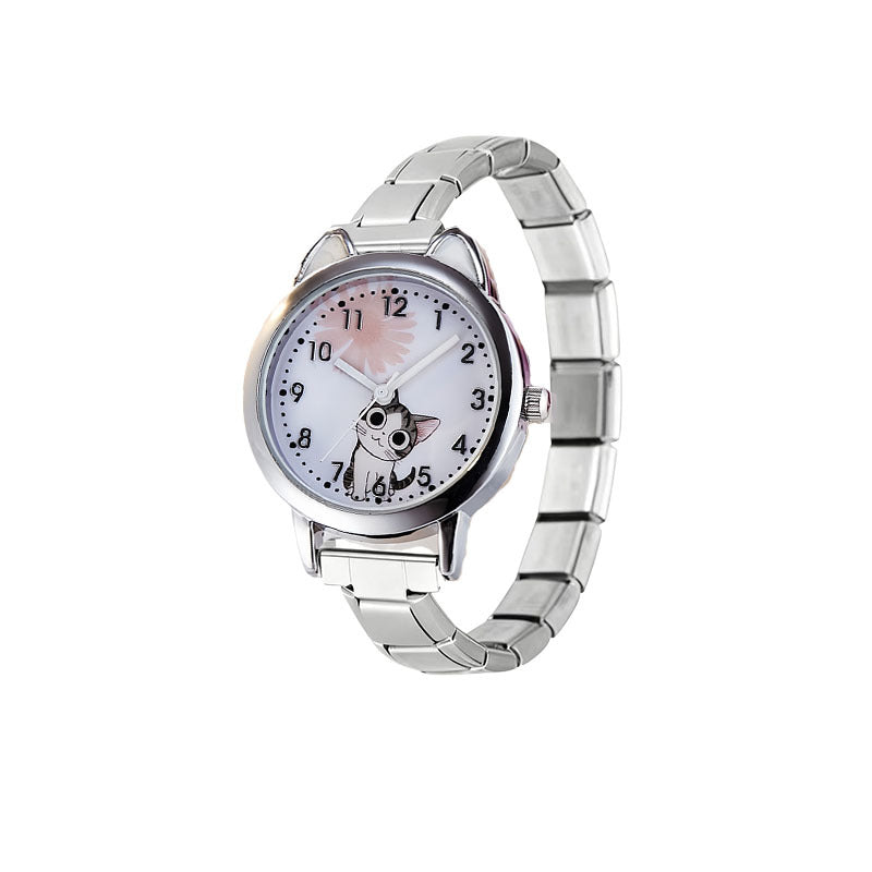 Wholesale Cross-Border Cat Cat Italy Module Fashion Module Watch Stainless Steel Strap Ins Style Unisex Versatile Quartz Watch