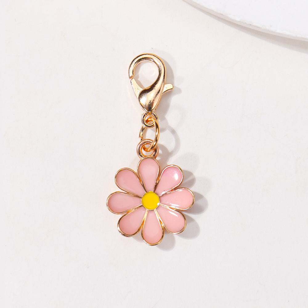 Wholesale 10pcs/pack Alloy Oil Drop  Flower Pendant DIY Universal Buckle Pendant Necklace Earrings Keychain Shoe Bag Jewelry Pendant