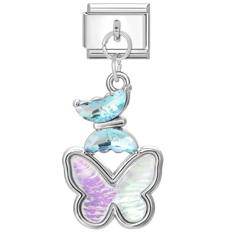 Wholesale Italian Charm Bracelet 9mm DIY Splicing Creative Pendant Stainless Steel Composable Bracelet