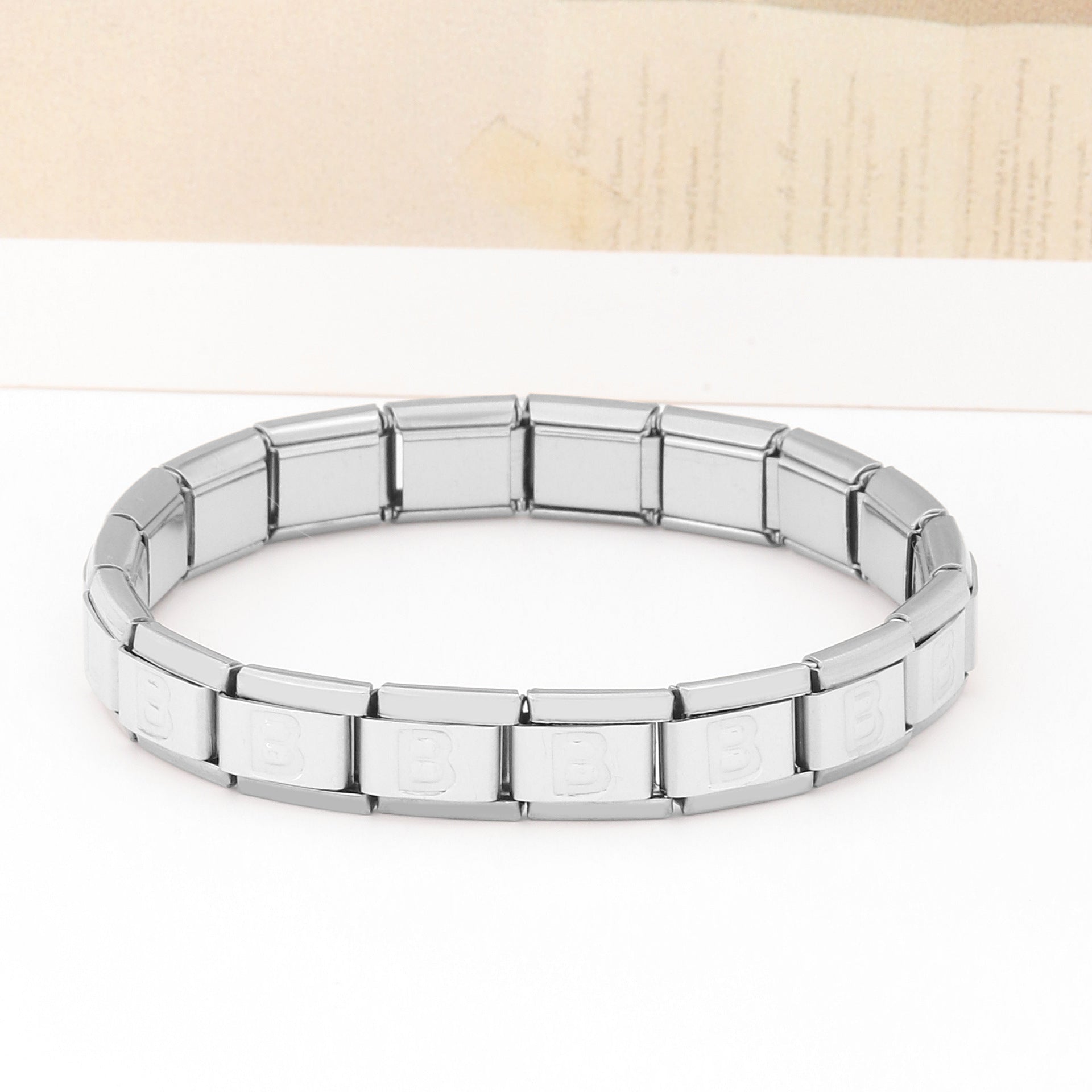 Wholesale Italian Charm Bracelet 9mm DIY Splicing Removable Stainless Steel Letter Composable Bracelet ACC-BT-XY047