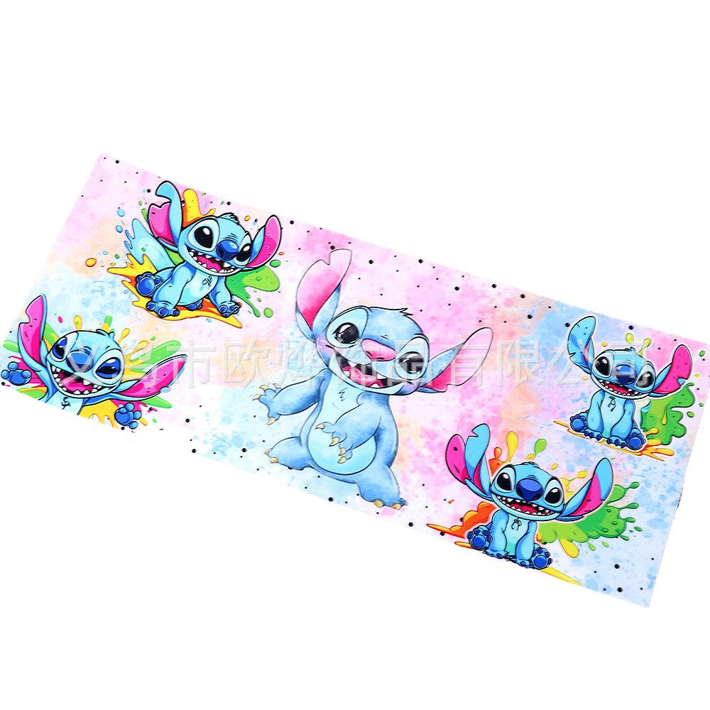 Wholesale Cartoon UV transfer stickers,  crystal stickers,  tear-off crystal labels with text,  16oz glass stickers