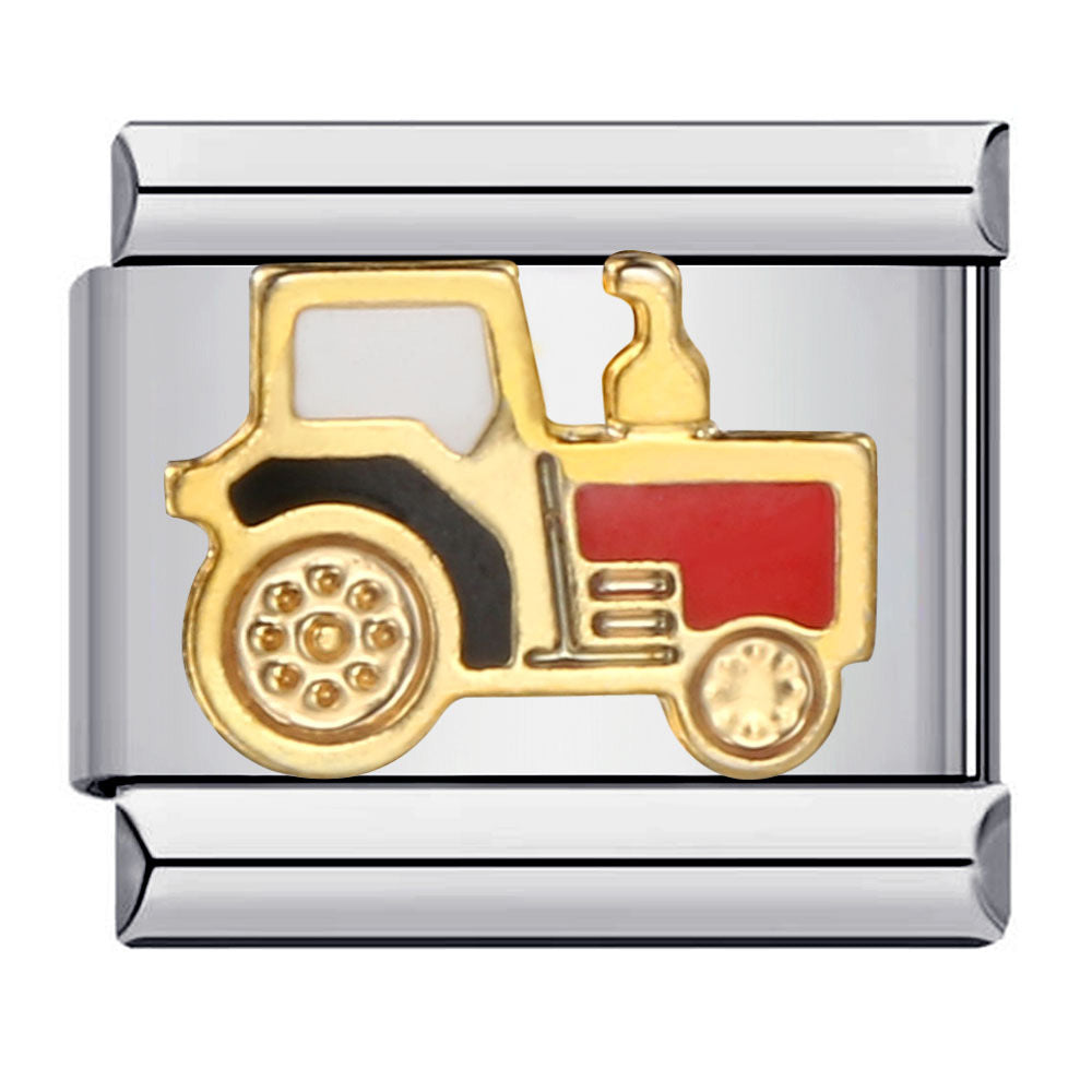 Wholesale Italian Charm Bracelet 9mm DIY Splicing Removable Transportation Series Stainless Steel Composable Bracelet