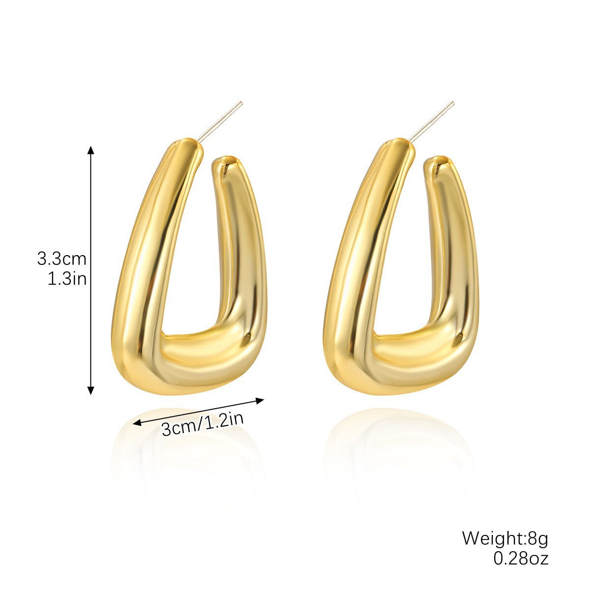 Wholesale simple glossy versatile earrings